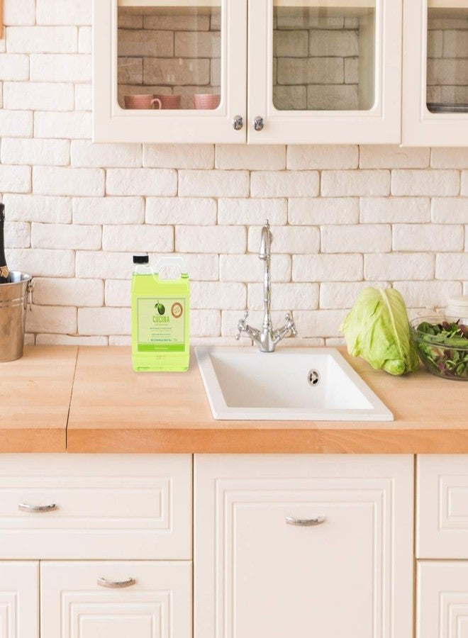 Cucina Purifying Hand Wash Refill, 33.8 Oz Plastic Jug (2, Lime Zest) - Image 2